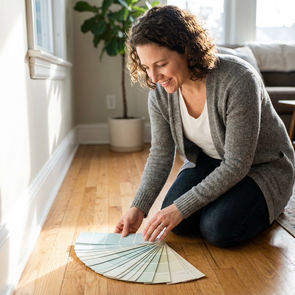 Pair Wall Paint with Hardwood and Tile Floors